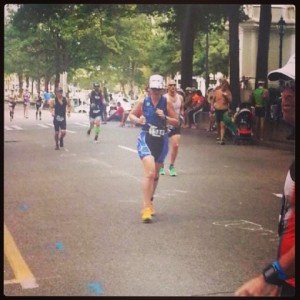 Approaching the finish...after the fall!